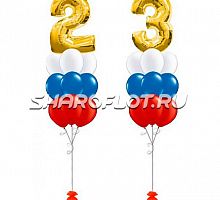 Пара фонтанов «Триколор» на 23 февраля