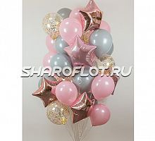 Фонтан из шаров для девочки