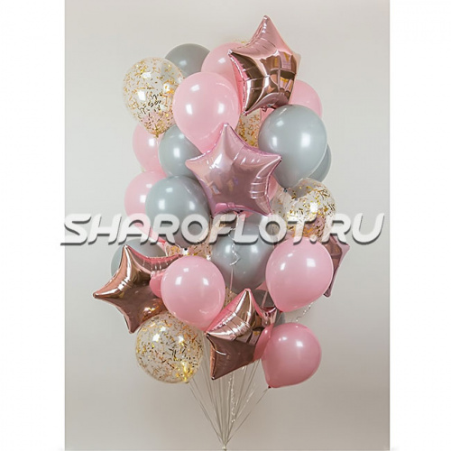 Фонтан из шаров для девочки
