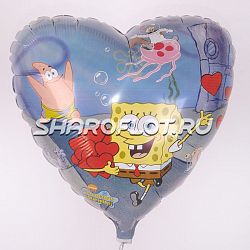 Сердце Спанч Боб с сердечками 40см