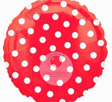 Круг горох красный