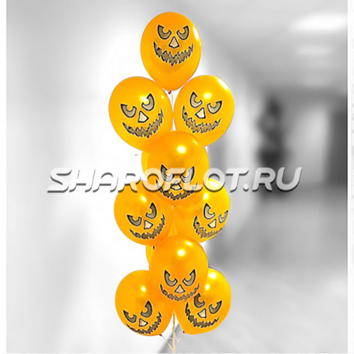 Шары Тыква на Хэллоуин 30см фото 2