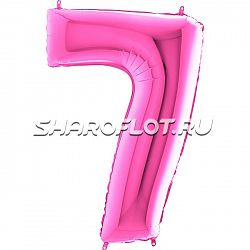 Шар Цифра 7 Розовая 85см