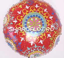 Круг Красный Узоры 40см