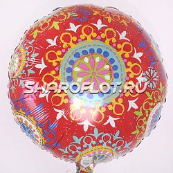 Круг Красный Узоры 40см