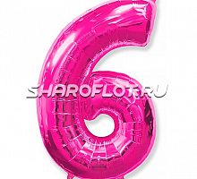 Шар Цифра 6 Фуше 85см
