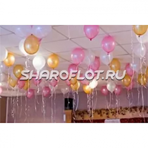 Шарики розовые, желтые, белые 30см