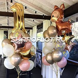 Букет шаров на 1 годик для девочки