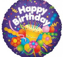 Шар круг «С днем рождения кексик»