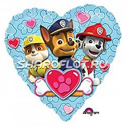 Шар Щенячий патруль любовь 40см