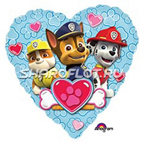 Шар Щенячий патруль любовь 40см