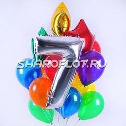 Яркий букет с цифрой