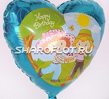 Сердце Девочка с тортом 40см