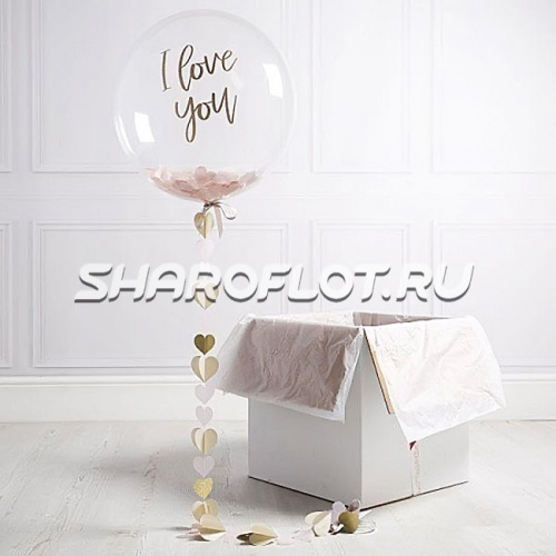 Коробка - сюрприз с шарами ко дню влюбленных Коробка - сюрприз с шарами ко дню влюбленных