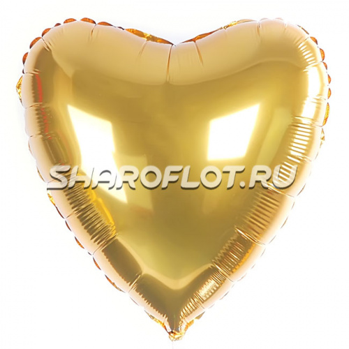 Шар Сердце Золото 40см