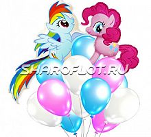 Букет Мой маленький Пони в розово-голубом
