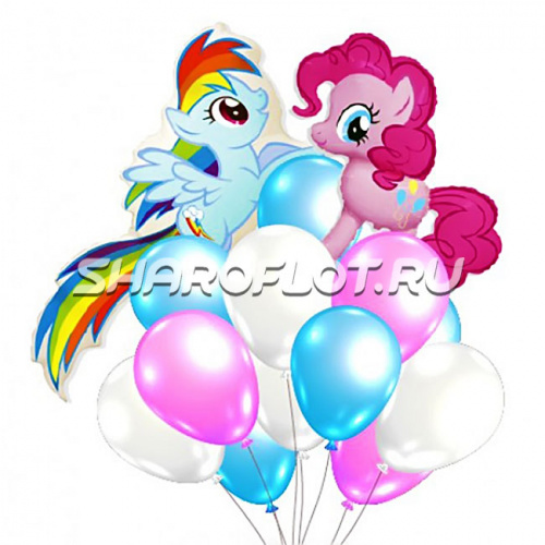 Букет Мой маленький Пони в розово-голубом