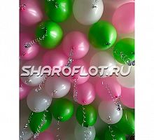 Шары розовые, зеленые, белые 30см