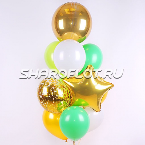 Фонтан с золотой сферой