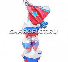 Букет шаров «Патриот» (с самолетом)