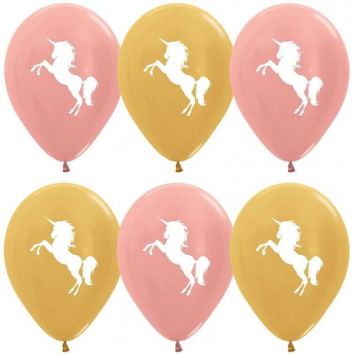 Шарики Единорог Золотые 30см Шарики Единорог Золотые 30см