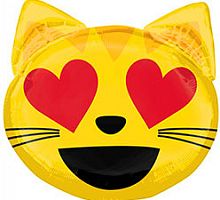 Шар Смайл Кот Влюбленный 50см