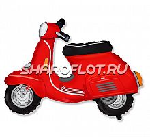 Шар Скутер красный 90см