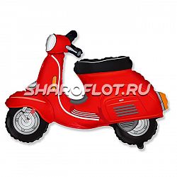 Шар Скутер красный 90см